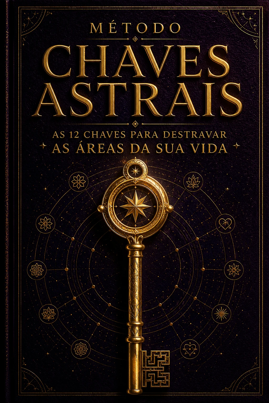 Capa roxa e dourada do livro Método Chaves Astrais